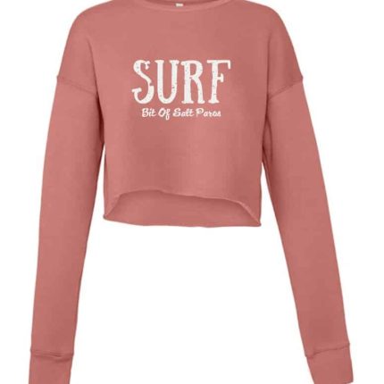 BIT OF SALT women's cropped crew mauve