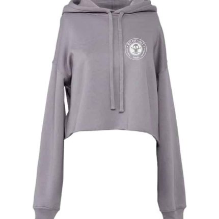 BIT OF SALT women's cropped fleece hoody storm