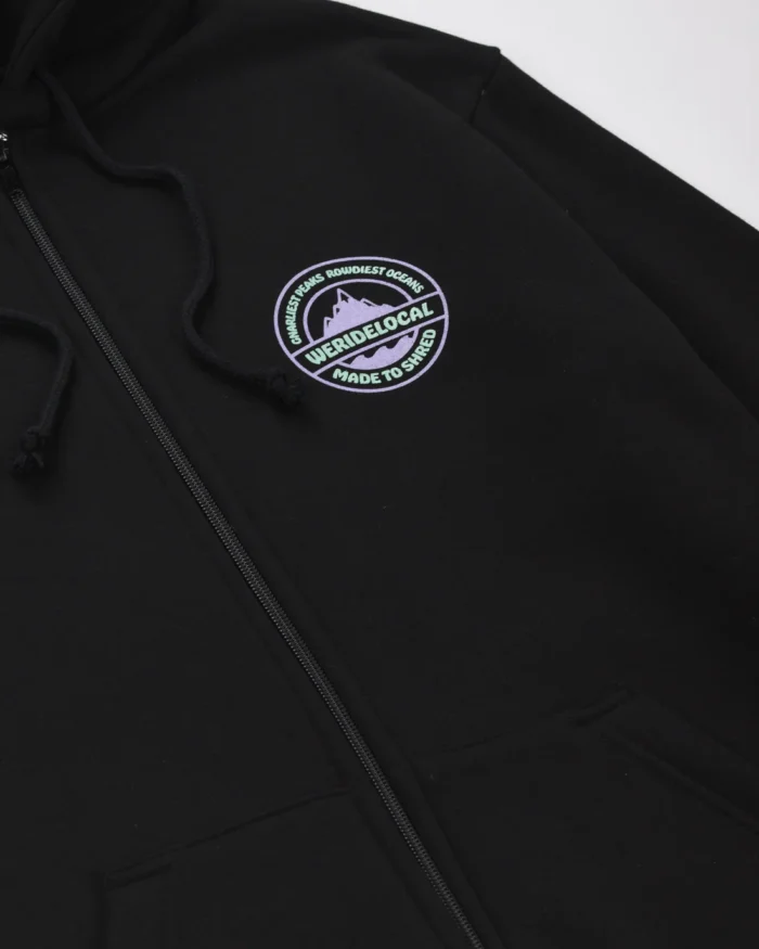 WE RIDE LOCAL Backyard Black Zipped Hoodie - Image 3