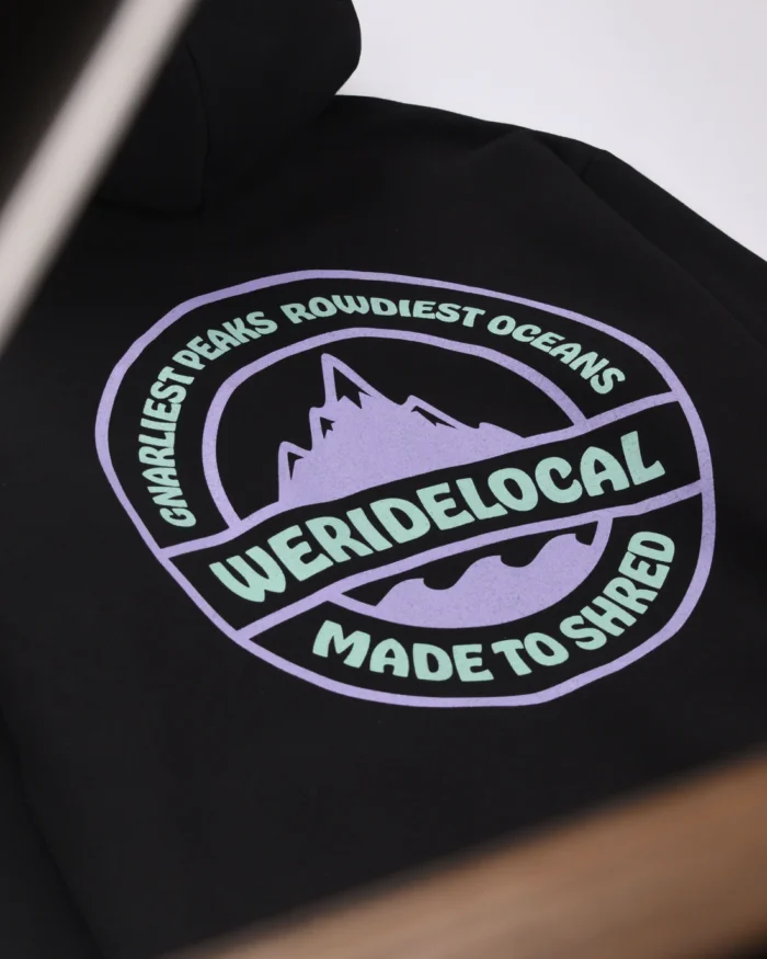 WE RIDE LOCAL Backyard Black Zipped Hoodie - Image 4