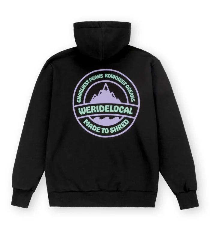 WE RIDE LOCAL Backyard Black Zipped Hoodie - Image 1