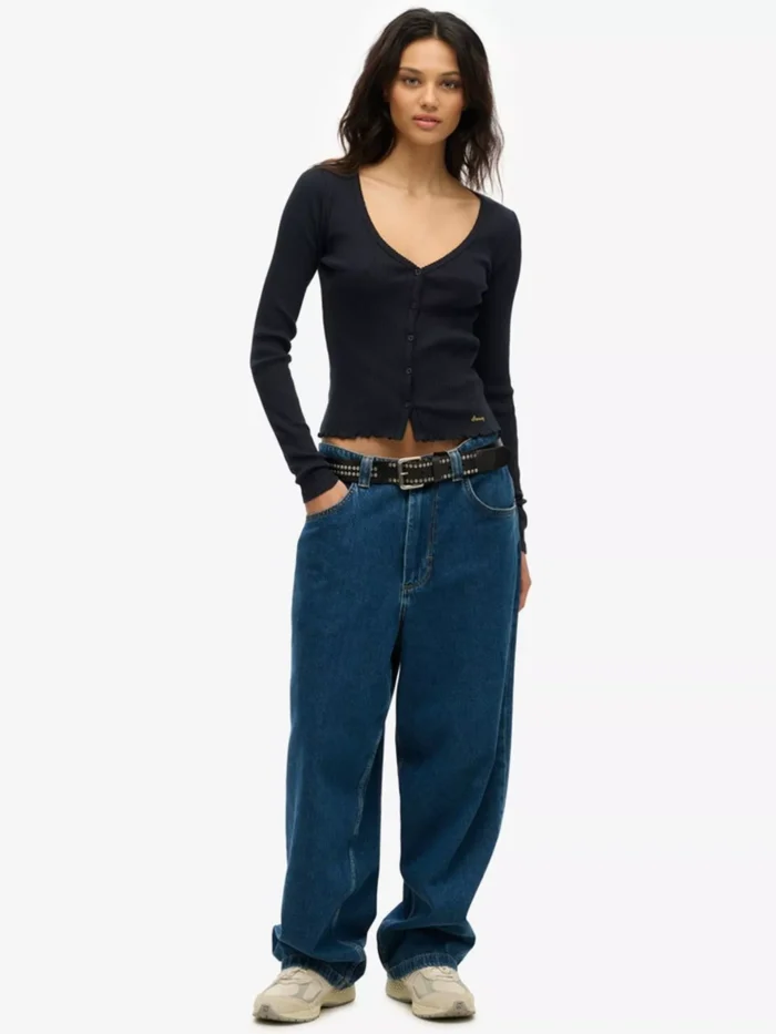 SUPERDRY Essential Button Thru LS Top - Image 3