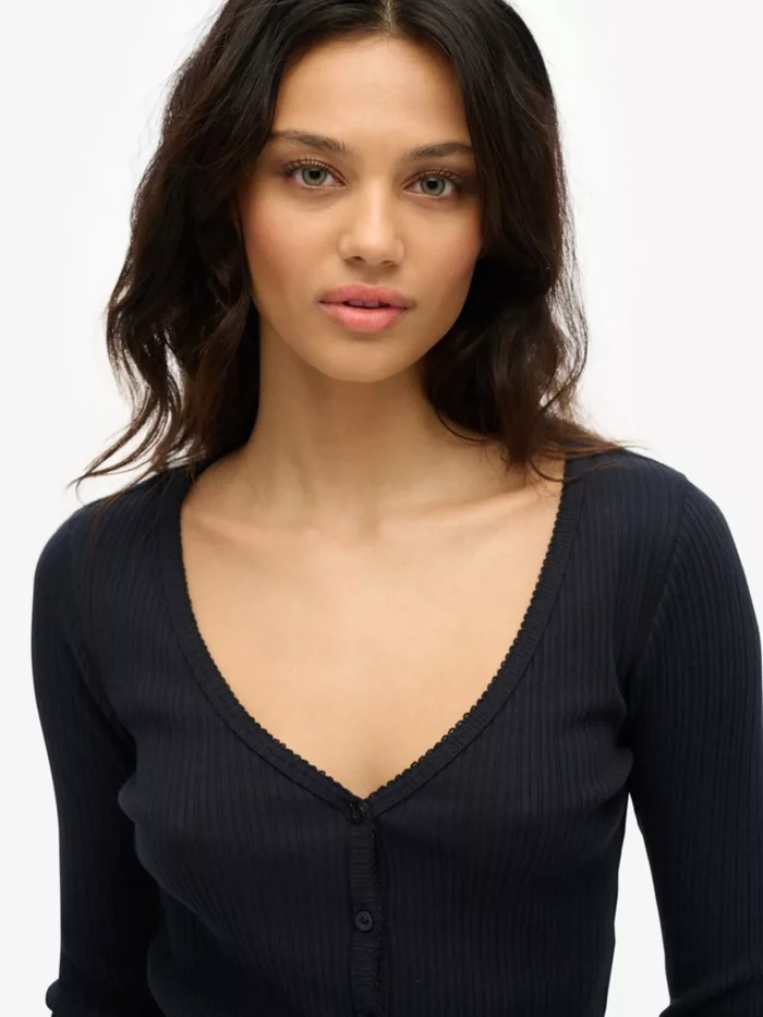 SUPERDRY Essential Button Thru LS Top - Image 4