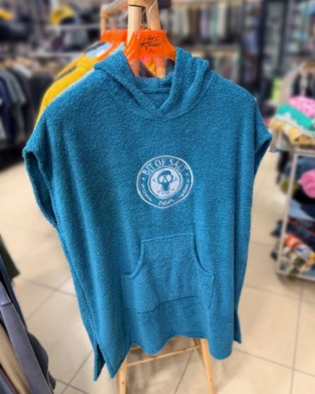 blue BIT OF SALT PONCHO blue (youth and women's size) - Image 1