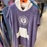 BIT OF SALT PONCHO dark blue-cream (adult size)