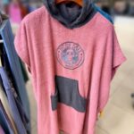 BIT OF SALT PONCHO dusty pink-anthracite (adult size)