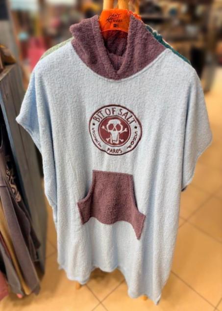 light blue-dark blue BIT OF SALT PONCHO light blue-dark blue (adult size) - Image 1