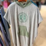 BIT OF SALT PONCHO light grey-sage green (adult size)