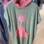 BIT OF SALT PONCHO sage green-dusty pink (adult size)