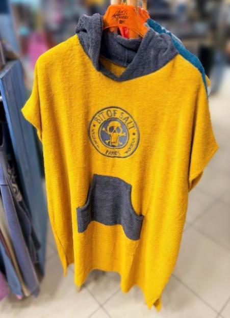 yellow-anthracite BIT OF SALT PONCHO yellow-anthracite (adult size) - Image 1