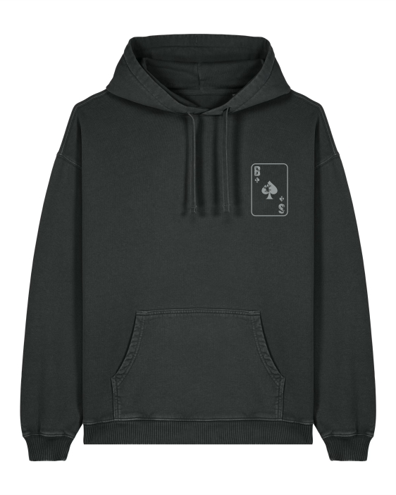 dyed black rock BIT OF SALT Slammer Vintage Hoody (dyed black rock) - Image 1